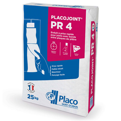 Enduit de jointoiement Placojoint PR4 - prise rapide - sac de 25 kg