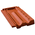 Tuile Marseille Héritage en terre cuite - BMI Monier - grand moule à faible relief - 43,3 x 26 cm - Rouge