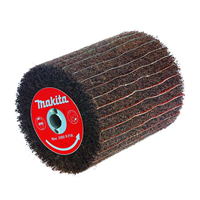 Brosse texture abrasive et lamelles papier Makita P-18057 - pour décapeur à rouleau 9741 - grain 80