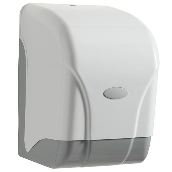 Distributeur essuie-mains maxi-format à dévidage central - Oleane Rossignol - ABS Blanc