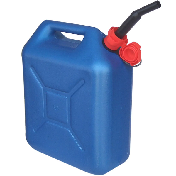 Jerrican à eau avec bec verseur - plastique bleu - capacité de 20 litres