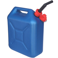 Jerrican à eau avec bec verseur - plastique bleu -  capacité de 20 litres