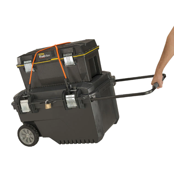 Coffre de chantier étanche et roulant avec poignée - Contenance 90 litres - Stanley