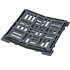 Grille carrée concave en fonte PMR C250 avec cadre - ouverture libre 640,0 mm x 640,0 mm