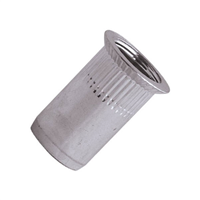 Écrou aveugle cranté tête fraisée à 90° aluminium diamètre 6 mm longueur 16.0 mm - boîte de 200