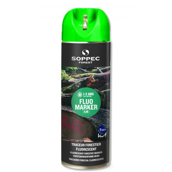 Traceur forestier Fluo Marker durée 12 mois vert fluorescent 500 ml Soppec 131318O