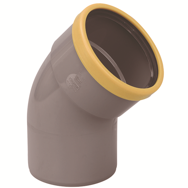 COUDE PVC CR8 MALE FEMELLE 45° D 315 ASSAINISSEMENT A JOINT