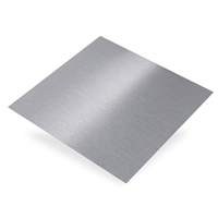 Plaque en aluminium anodisé lisse argent brossé - 500 x 250 mm - épaisseur 0.5 mm