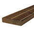 Lame de terrasse rainurée en Pin rouge du Nord traité Classe 4 Marron - 27,00 MM x 145 MM - Longueur 3,60 M