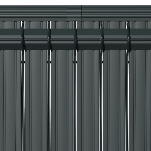 Lame occultante pour grillage rigide Moreda de longueur 2,5 m - Gris anthracite - Hauteur 1,00 M