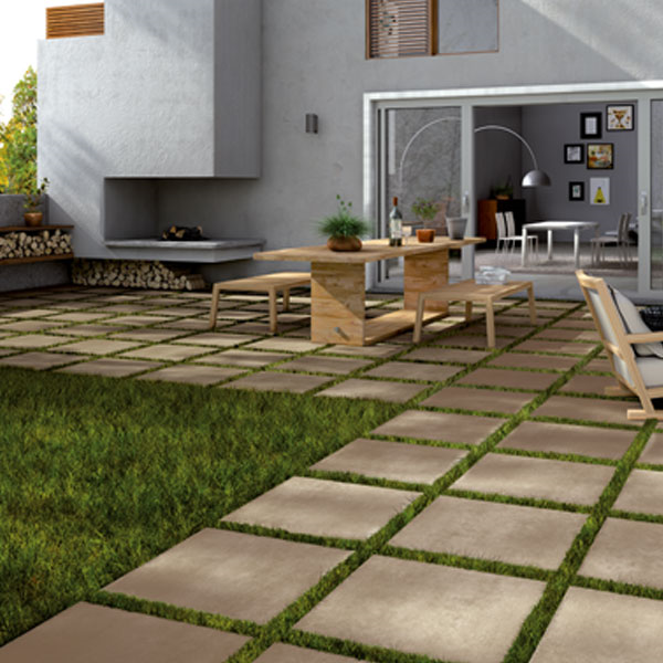 Carrelage sol extérieur effet pierre série Concretech Edilis - Midtown - 60 cm x 60 cm - ép.20 mm