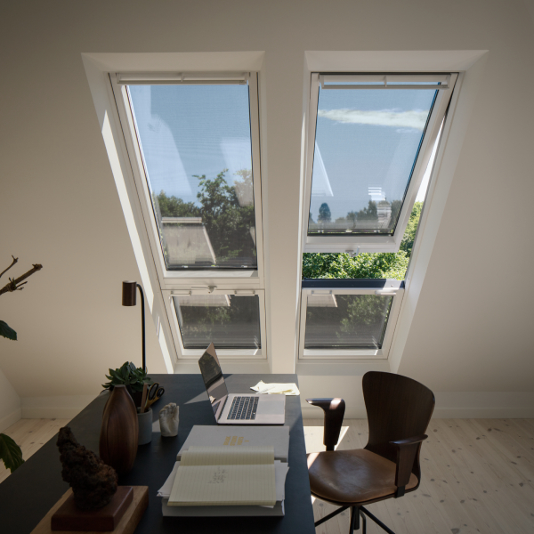 Store extérieur pare-soleil Velux MHL pour fenêtre de toit - Gris foncé RAL 5060 - Largeur 94,0 cm