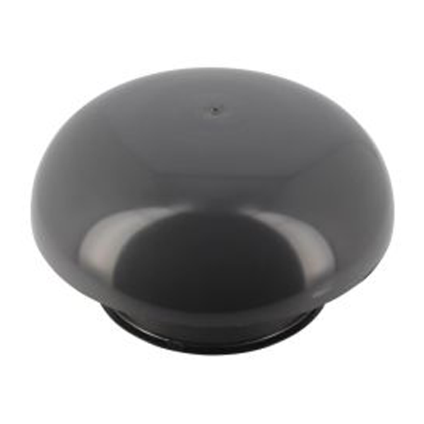 Chapeau de ventilation rond Nicoll - Diamètre 259 mm - Sortie 160 mm - Sans moustiquaire - PVC anti-UV - Gris anthracite