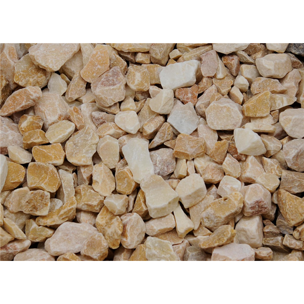 Gravillon calcaire marbre Giallo Sienna 8/16 - Sac de 25 kg