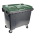 Conteneur Sulo Citybac en PEHD bac gris couvercle vert - 4 roues - capacité 660 litres