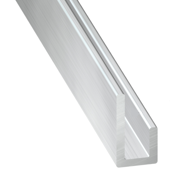 Cimaise en Aluminium brut - largeur 10 mm - épaisseur 1.5 mm - longueur 1 m CQFD 2005-5290