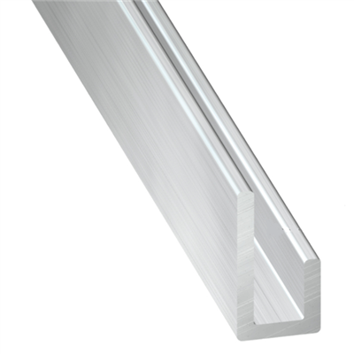 Cimaise en Aluminium brut - largeur 10 mm - épaisseur 1.5 mm - longueur 1 m