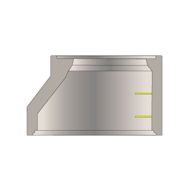 Cône réducteur excentré pour regard Ø1000 - H600 - 2 échelons - Certifié NF