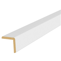 Baguette d'angle arrondie en MDF - bois PEFC peint en blanc - 28 MM x 28,0 MM - longueur 2,44 M
