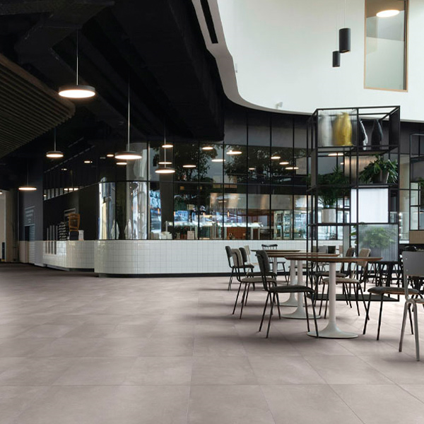 Carrelage intérieur effet béton ciré en grès cérame émaillé - Faro Edilis - 45,0 CM x 45,0 CM - ép.8,50 MM - Gris