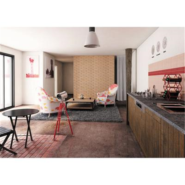 Plaquette de parement moulée main Terreal - 25 CM x 5,5 CM - ép.25 MM - Rosato Terrae