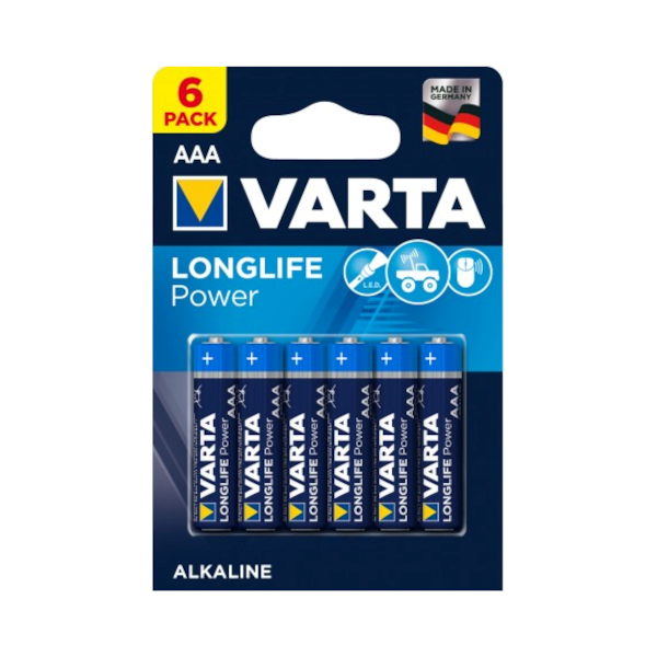 Pile alcaline Varta  Longlife Power AAA / LR03 1.5 V - Lot de 6