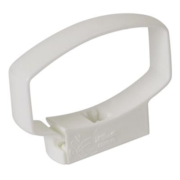 Collier ovoïde PVC pour tube de descente eau pluviale à clipser - 90 x 56 mm - Gris anthracite
