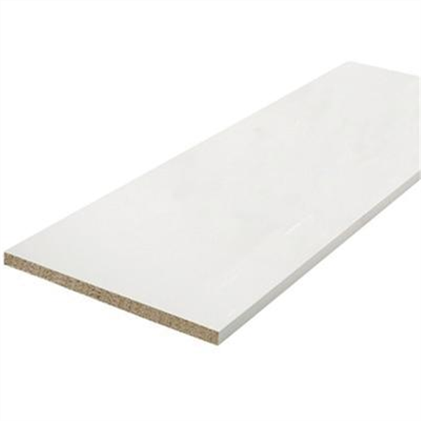 Tablette en bois mélaminé blanc - 400 MM x 18 MM - Longueur 2,50 M
