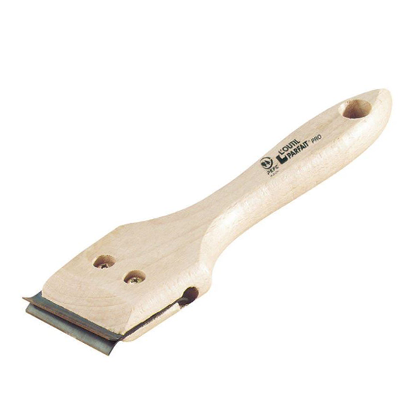 Racloir double lame L'Outil Parfait - 2 lames réversibles en acier - Largeur 4 cm - Manche bois