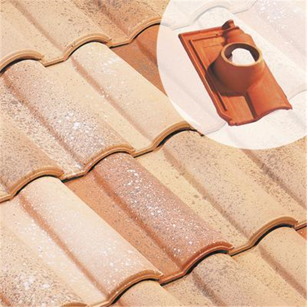 Tuile à douille en terre cuite - Méridionale Poudenx - Diamètre 120 mm - Pastel