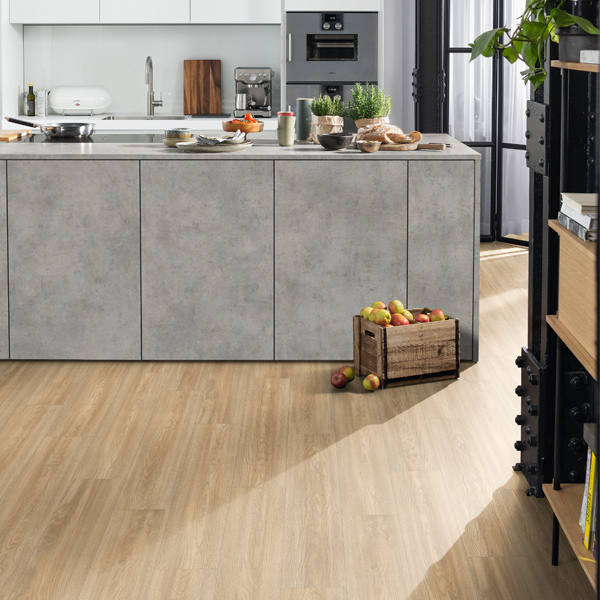 Parquet stratifié Classic 8/32 - 4 chanfreins avec système CLIC it! - 193 x 8 x 1292 mm - Chêne Soria naturel