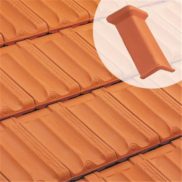 Tuile faîtière/arêtier angulaire à emboîtement - Marseille Poudenx - pour pose en bâtie - Rouge