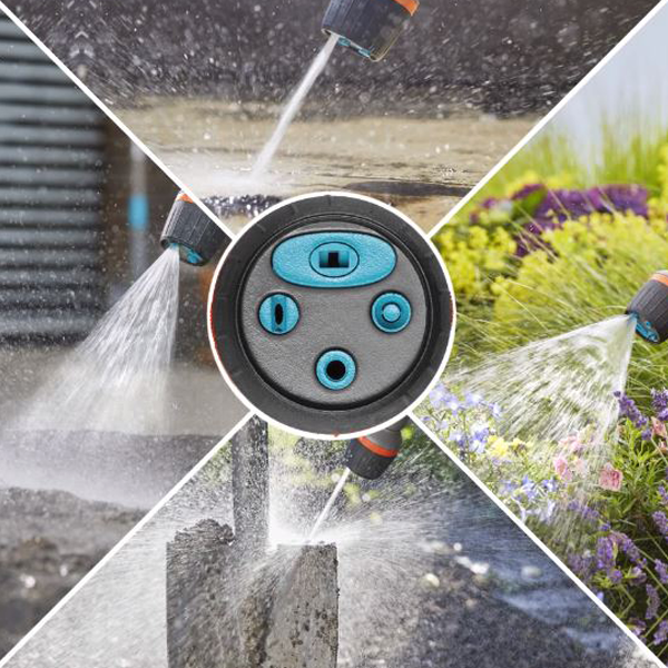 Pistolet d'arrosage multi-jets Comfort ecoPulse Gardena - 4 jets réglables - Fonction nettoyage
