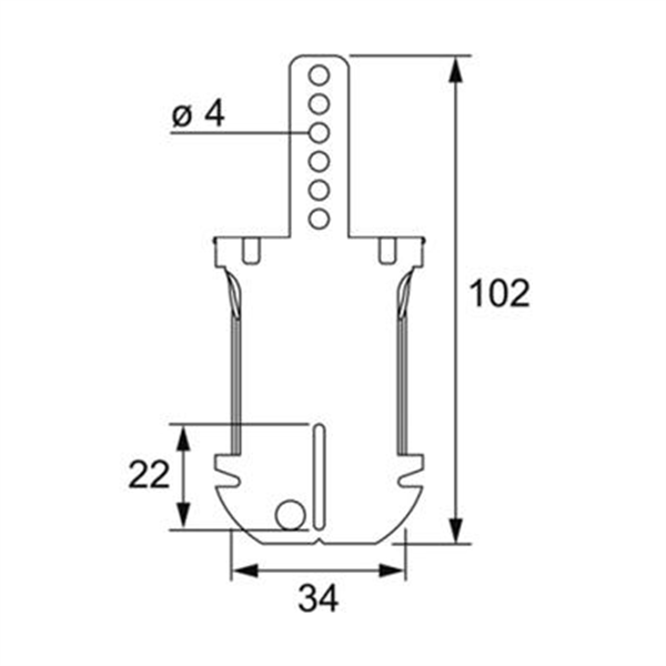 Suspente PHAR pour hourdis bois incurvé - 102 MM x 34 MM - boîte de 50