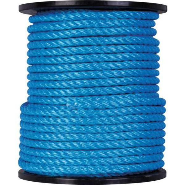 Cordage polypropylène bleu sur bobine - diamètre 12 mm - longueur 65 m CORDERIES TOURNONAISES 32/0162