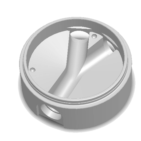 Fond regard EU PRO Ø1000 - Double entrée (Y 22°) pour 200 PVC/200 FTE - NF