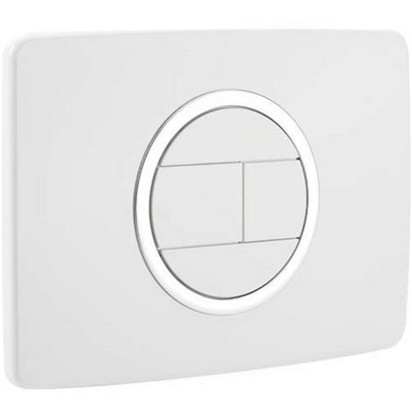 411-PLAQUE 2V EVO BLANC/BAGUE CHR MAT