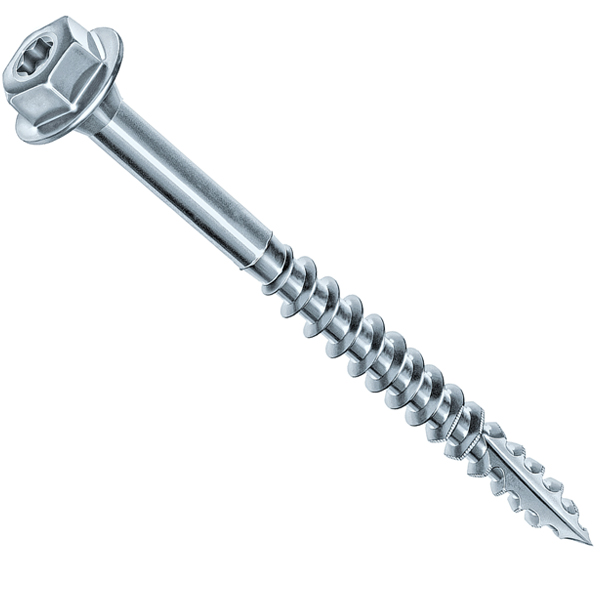 Vis bois Rocket Tirefond tête hexagonale Torx acier zingué filetage partiel 10x240 mm - boîte de 30