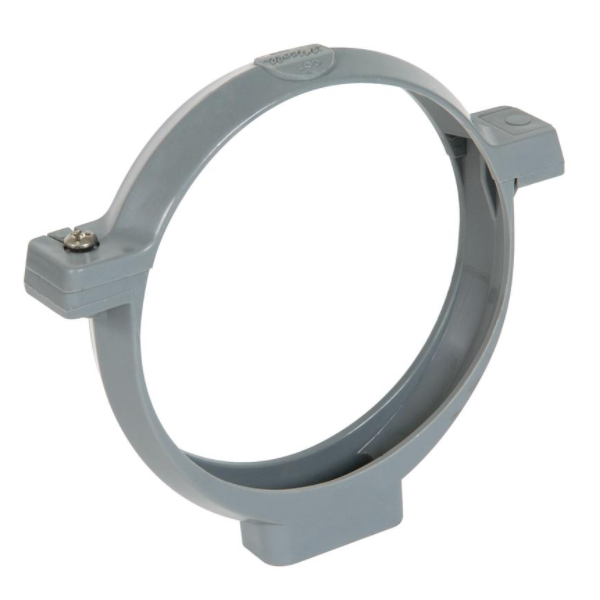 Collier à bride Nicoll pour systèmes d'évacuation des eaux usées - Diamètre 160 mm - Polypropylène - Gris