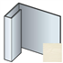 Profil de finition pour encadrement de fenêtre en bardage Cedral Lap - Aluminium laqué Blanc crème C07 - longueur 3,00 M