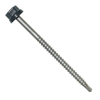 Vis bac acier Gris anthracite RAL7016 - Zacrovis Bois TH12 - 6,3 MM x 75,0 MM - Boîte de 25