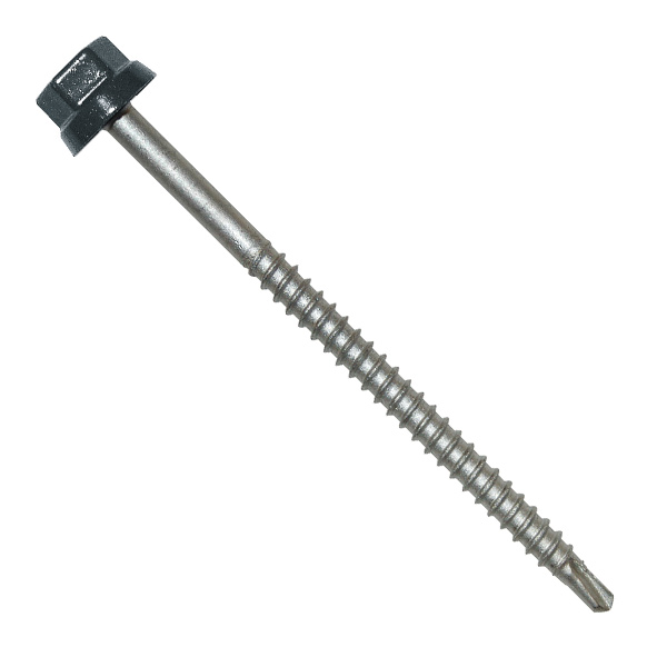 Vis bac acier Gris anthracite RAL7016 - Zacrovis Bois TH12 - 6,3 MM x 75,0 MM - Boîte de 25