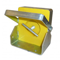 Aimant de coffrage élastomère - Clé en T et came U - Ceinture métal - 160 x 150 x 95 mm