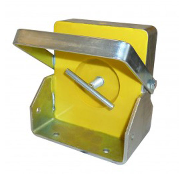 Aimant de coffrage élastomère - Clé en T et came U - Ceinture métal - 160 x 150 x 95 mm