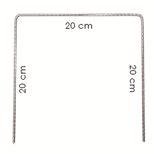 Agrafe métallique pour toile de paillage GEO-PAILLIS - 200x200x200 mm - 100 pièces