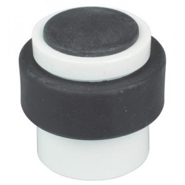 Butée de porte au sol Vachette 3737C nylon Arcolor blanc avec amortisseur
