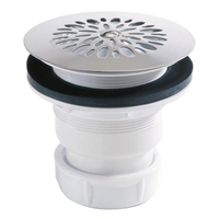 Bonde vidage Nicoll - Pour receveur de douche grès - Diamètre 40 mm - Bonde 60 mm - Plastique et Inox