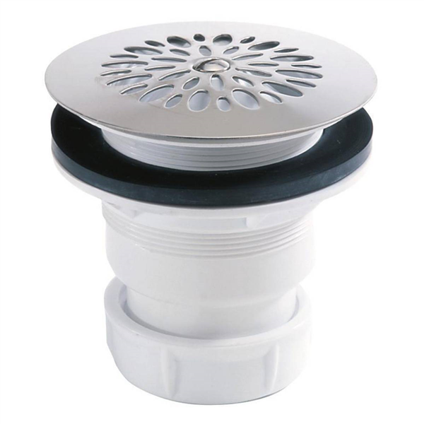 Bonde vidage Nicoll - Pour receveur de douche grès - Diamètre 40 mm - Bonde 60 mm - Plastique et Inox