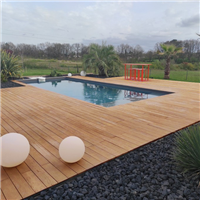 Lame de terrasse lisse en bois exotique Itauba KD classe 5 - 305 CM x 14.5 CM - ép. 21 MM