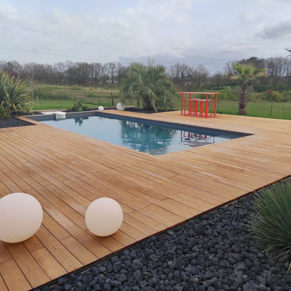 Lame De Terrasse Lisse En Bois Exotique Itauba Kd Classe Cm X Cm P Mm